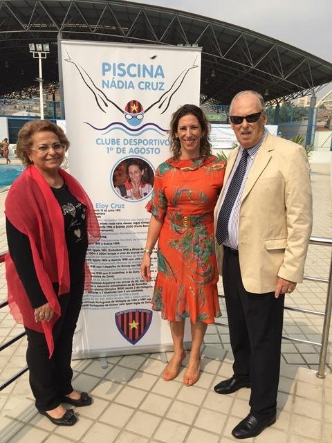 Nadia Cruz c seus Pais Fernanda e Gustavo Cruz