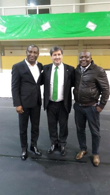 Orlando Graca, Presidente Sporting Clube Portugal Bruno de Carvalho e Jorge Bachiessa