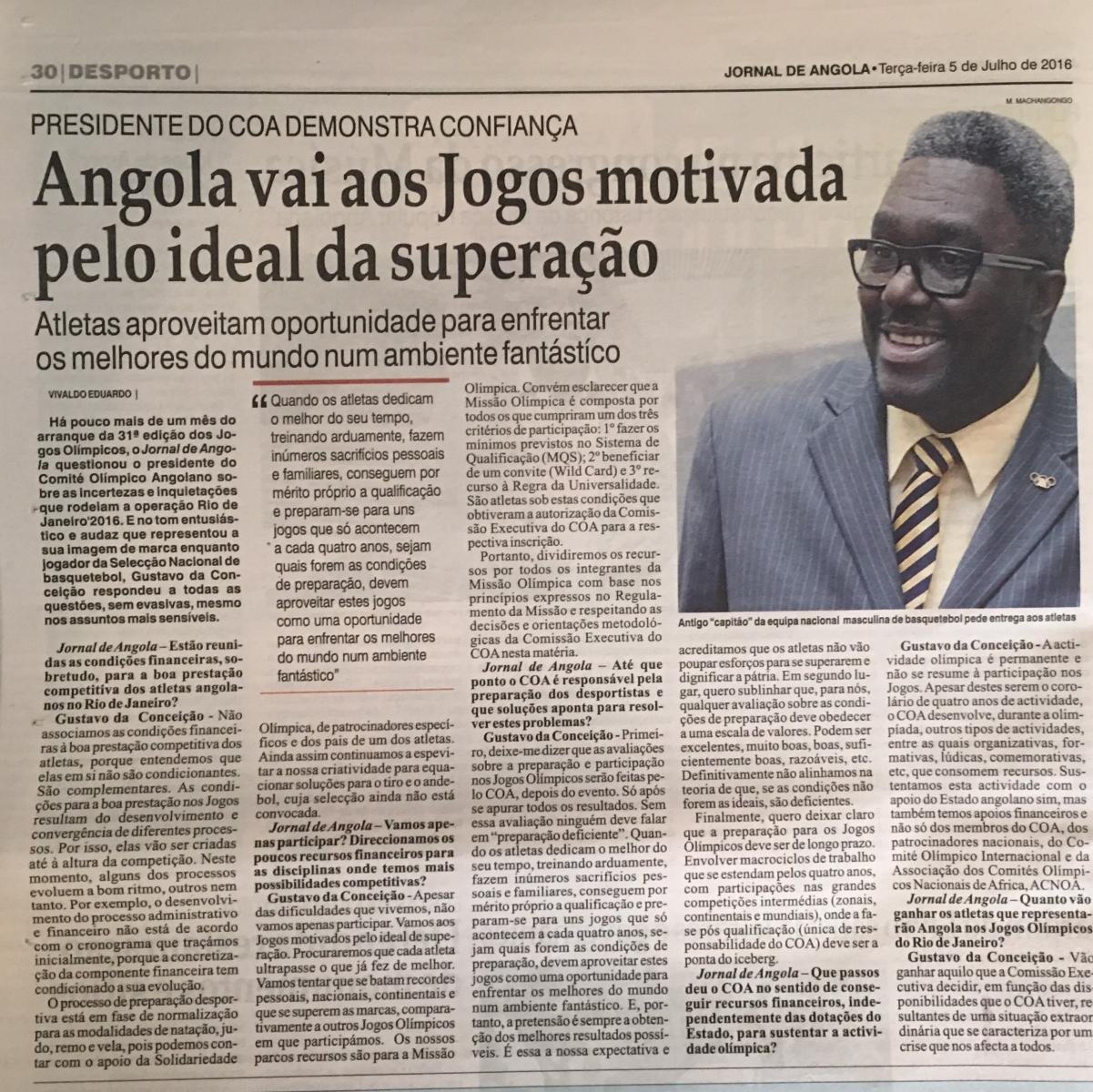Angola Motivada – Presidente do Comité Olímpico Angolano