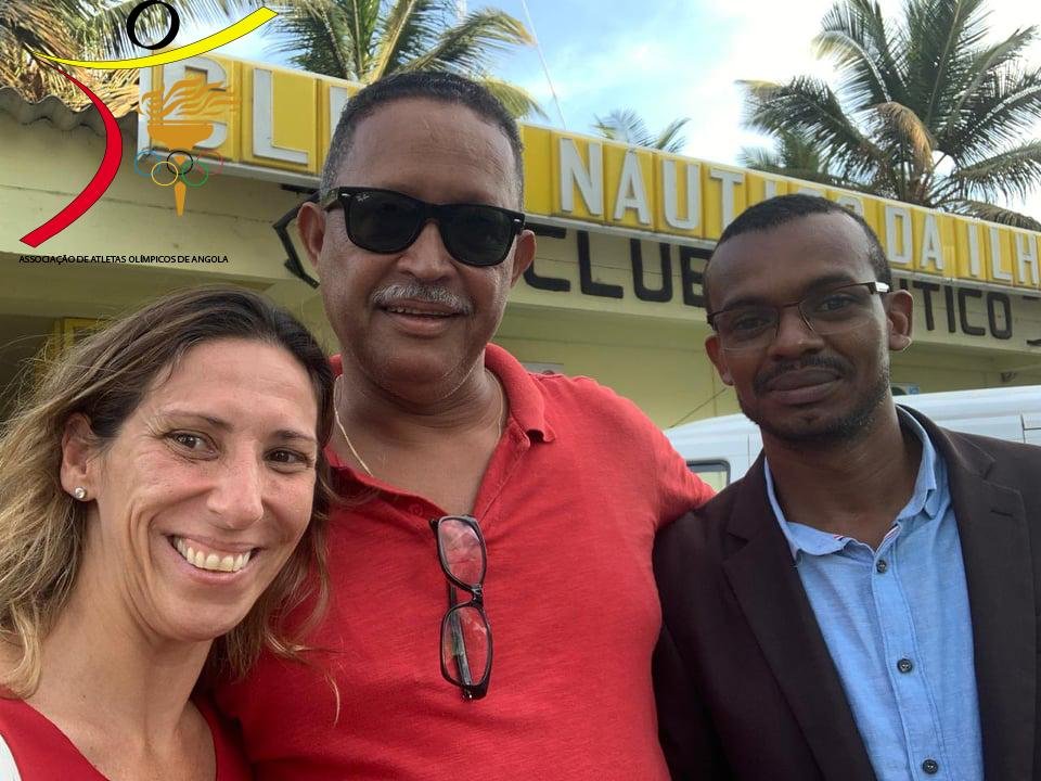 Derector do Comité Olímpico de São Tomé Christopher Lima esteve com  Nadia Cruz numa passagem rapida rumo ao seu País