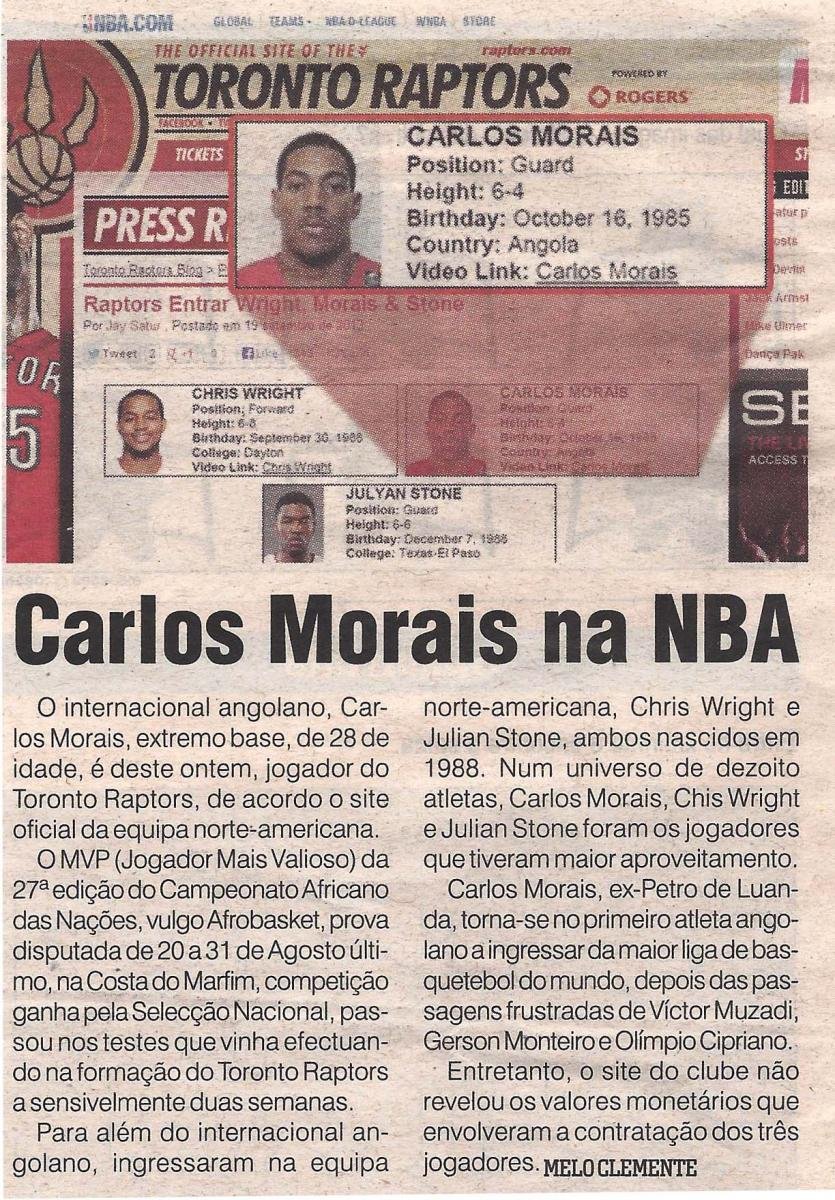 Carlos Morais e MVP 2013 Afrobasquetebol