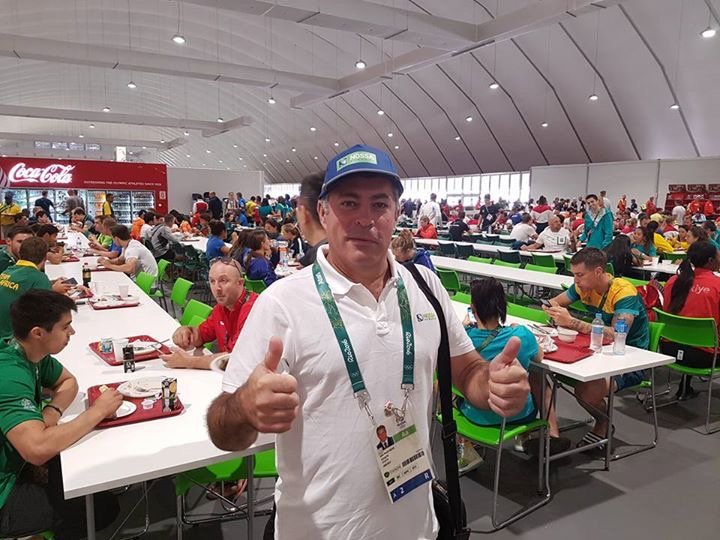 Paulo Silva no Refeitorio Olimpico