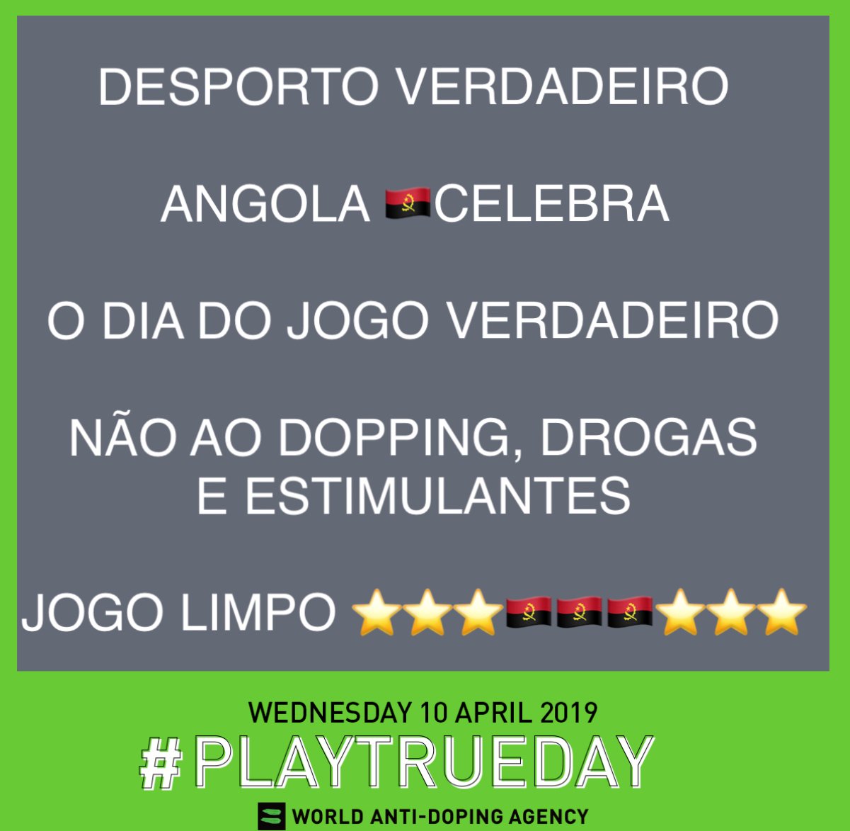 Angola Play True Day – Nao ao Doping